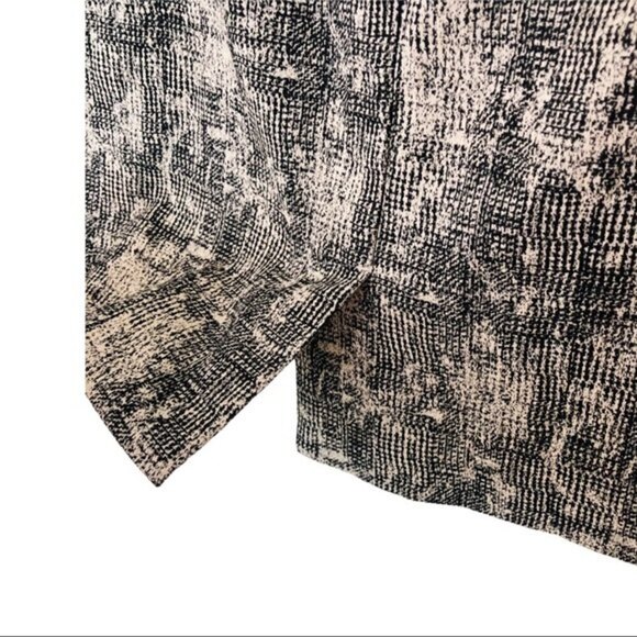 MM.LaFleur Noho Skirt Crackle Print Black Cream Women’s Size 8 Italian Jacquard - Picture 8 of 8